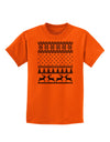 Ugly Christmas Sweater Snowflake Reindeer Pattern Childrens T-Shirt-Childrens T-Shirt-TooLoud-Orange-X-Small-Davson Sales