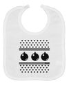 Ugly Sweater Ornaments BnW Baby Bib