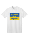 I stand with Ukraine Flag Adult T-Shirt White 4XL Tooloud