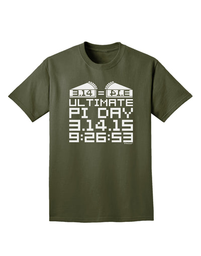 Ultimate Pi Day Design - Mirrored Pies Adult Dark T-Shirt by TooLoud-Mens T-Shirt-TooLoud-Military-Green-Small-Davson Sales