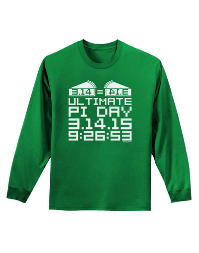 Ultimate Pi Day Design - Mirrored Pies Adult Long Sleeve Dark T-Shirt by TooLoud-TooLoud-Kelly-Green-Small-Davson Sales