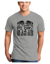 Ultimate Pi Day Design - Mirrored Pies Adult V-Neck T-shirt by TooLoud-Mens V-Neck T-Shirt-TooLoud-HeatherGray-Small-Davson Sales