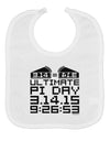 Ultimate Pi Day Design - Mirrored Pies Baby Bib by TooLoud