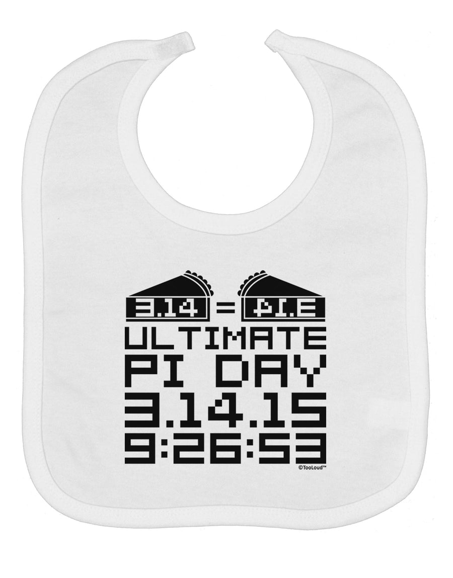 Ultimate Pi Day Design - Mirrored Pies Baby Bib by TooLoud