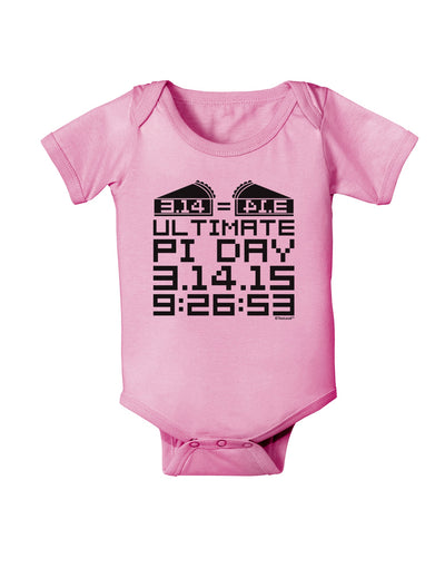 Ultimate Pi Day Design - Mirrored Pies Baby Romper Bodysuit by TooLoud-Baby Romper-TooLoud-Light-Pink-06-Months-Davson Sales