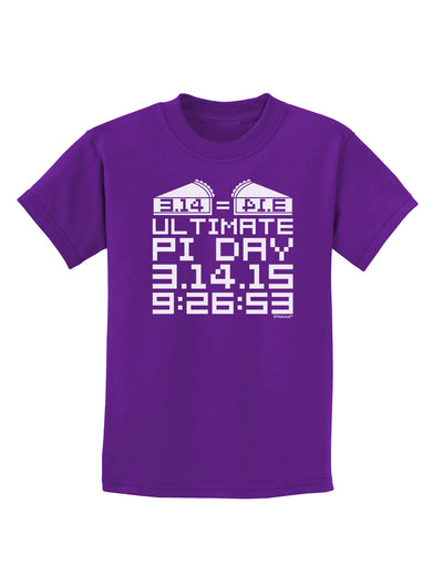 Ultimate Pi Day Design - Mirrored Pies Childrens Dark T-Shirt by TooLoud-Childrens T-Shirt-TooLoud-Purple-X-Small-Davson Sales
