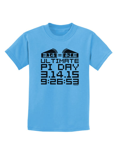 Ultimate Pi Day Design - Mirrored Pies Childrens T-Shirt by TooLoud-Childrens T-Shirt-TooLoud-Aquatic-Blue-X-Small-Davson Sales