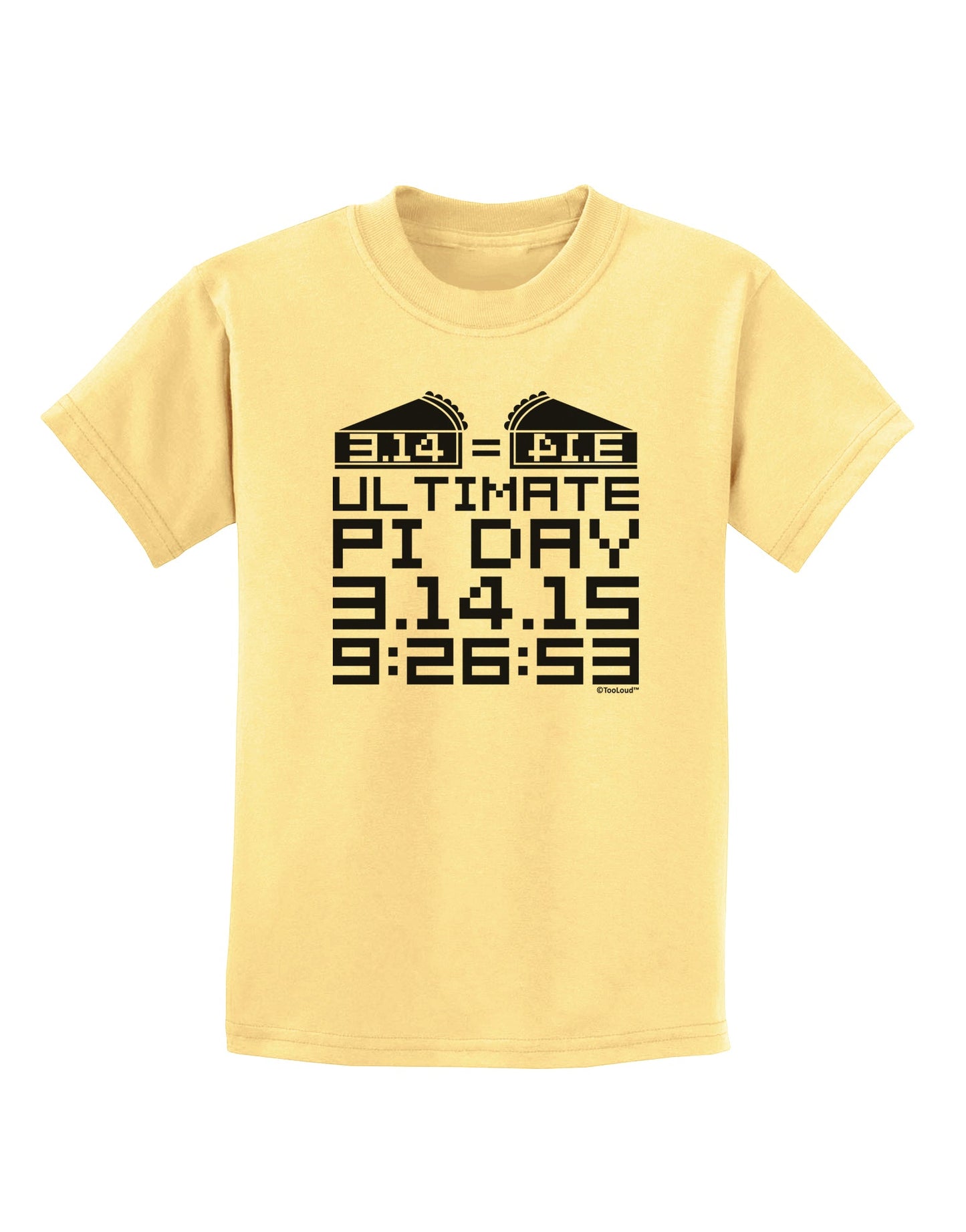 Ultimate Pi Day Design - Mirrored Pies Childrens T-Shirt by TooLoud-Childrens T-Shirt-TooLoud-Daffodil-Yellow-X-Small-Davson Sales