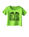 Ultimate Pi Day Design - Mirrored Pies Infant T-Shirt by TooLoud-Infant T-Shirt-TooLoud-Lime-Green-06-Months-Davson Sales