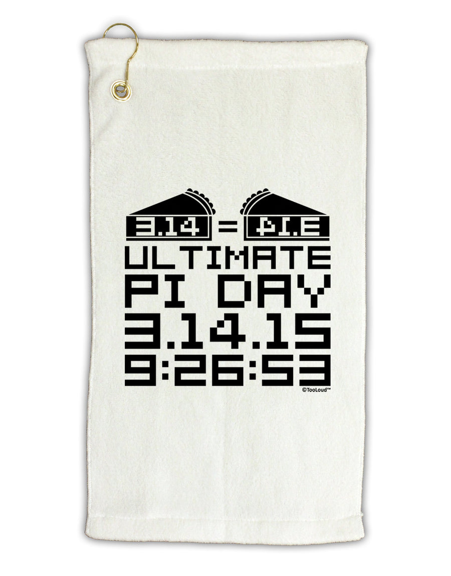 Ultimate Pi Day Design - Mirrored Pies Micro Terry Gromet Golf Towel 16 x 25 inch by TooLoud