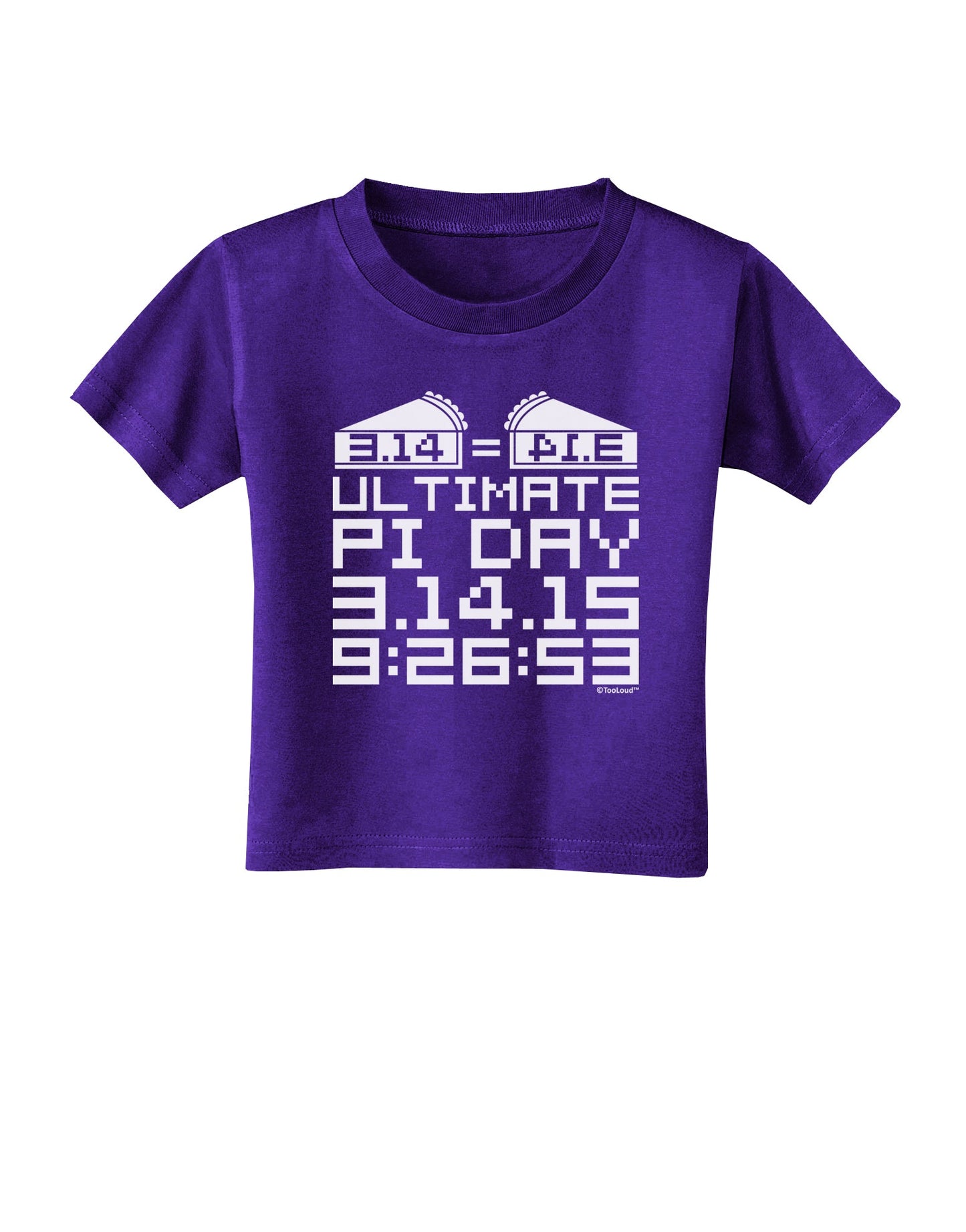 Ultimate Pi Day Design - Mirrored Pies Toddler T-Shirt Dark by TooLoud-Toddler T-Shirt-TooLoud-Purple-2T-Davson Sales