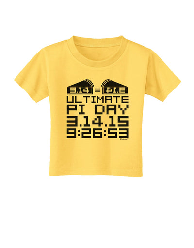 Ultimate Pi Day Design - Mirrored Pies Toddler T-Shirt by TooLoud-Toddler T-Shirt-TooLoud-Yellow-2T-Davson Sales