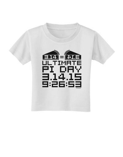 Ultimate Pi Day Design - Mirrored Pies Toddler T-Shirt by TooLoud-Toddler T-Shirt-TooLoud-White-2T-Davson Sales