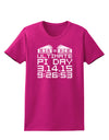 Ultimate Pi Day Design - Mirrored Pies Womens Dark T-Shirt by TooLoud-Womens T-Shirt-TooLoud-Hot-Pink-Small-Davson Sales