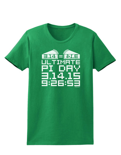 Ultimate Pi Day Design - Mirrored Pies Womens Dark T-Shirt by TooLoud-Womens T-Shirt-TooLoud-Kelly-Green-X-Small-Davson Sales