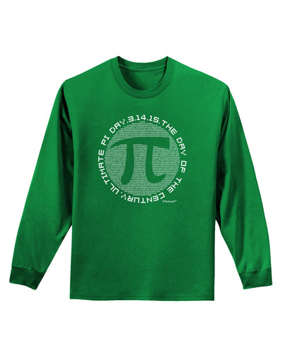 Ultimate Pi Day - Retro Computer Style Pi Circle Adult Long Sleeve Dark T-Shirt by TooLoud-TooLoud-Kelly-Green-Small-Davson Sales