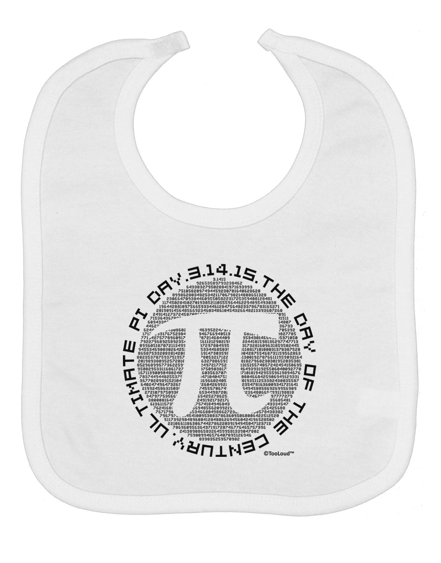 Ultimate Pi Day - Retro Computer Style Pi Circle Baby Bib by TooLoud
