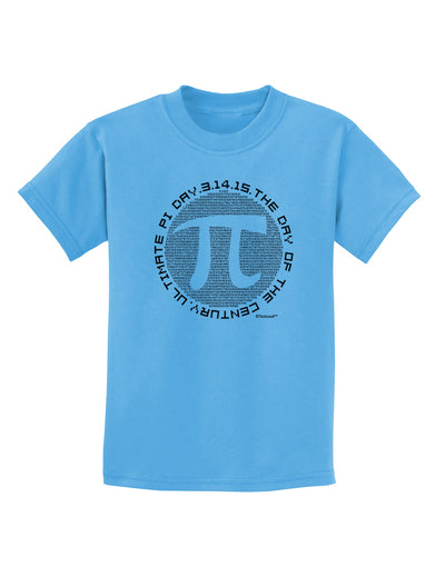 Ultimate Pi Day - Retro Computer Style Pi Circle Childrens T-Shirt by TooLoud-Childrens T-Shirt-TooLoud-Aquatic-Blue-X-Small-Davson Sales