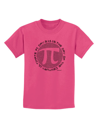 Ultimate Pi Day - Retro Computer Style Pi Circle Childrens T-Shirt by TooLoud-Childrens T-Shirt-TooLoud-Sangria-X-Small-Davson Sales