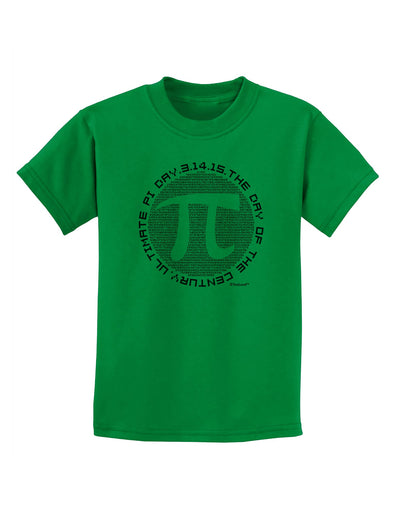 Ultimate Pi Day - Retro Computer Style Pi Circle Childrens T-Shirt by TooLoud-Childrens T-Shirt-TooLoud-Kelly-Green-X-Small-Davson Sales