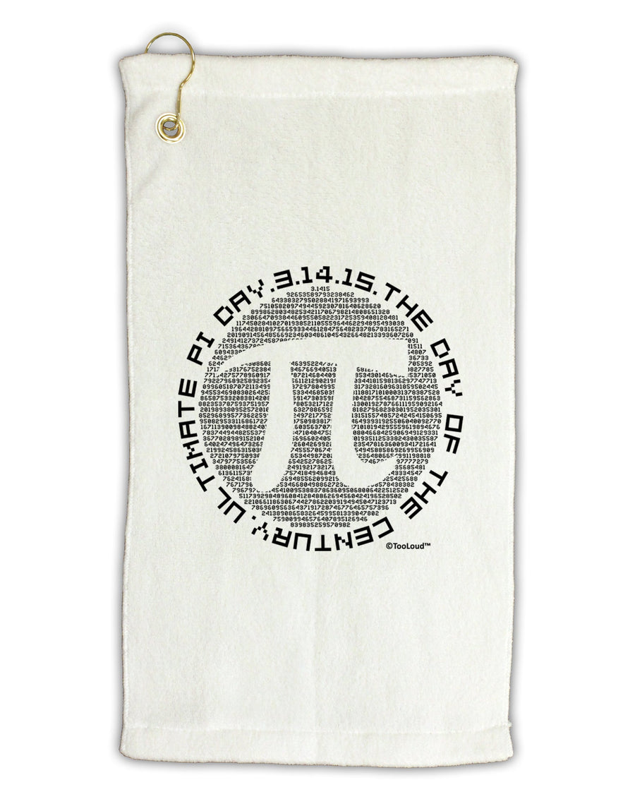 Ultimate Pi Day - Retro Computer Style Pi Circle Micro Terry Gromet Golf Towel 16 x 25 inch by TooLoud-Golf Towel-TooLoud-White-Davson Sales