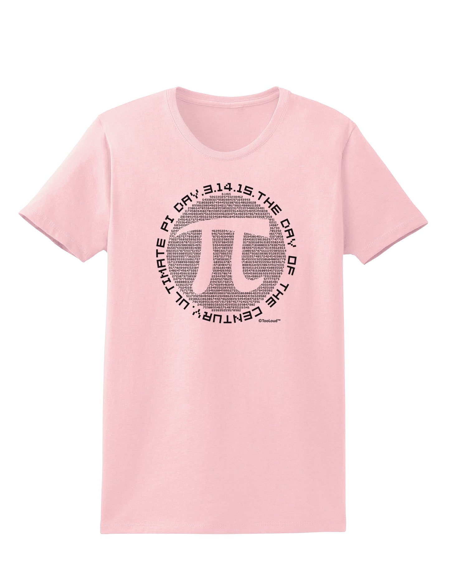 Ultimate Pi Day - Retro Computer Style Pi Circle Womens T-Shirt by TooLoud-Womens T-Shirt-TooLoud-PalePink-X-Small-Davson Sales