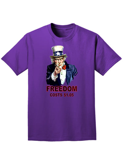 Uncle Sam Freedom Costs a Buck O Five Adult Dark T-Shirt-Mens T-Shirt-TooLoud-Purple-Small-Davson Sales