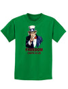 Uncle Sam Freedom Costs a Buck O Five Childrens Dark T-Shirt-Childrens T-Shirt-TooLoud-Kelly-Green-X-Small-Davson Sales