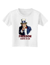 Uncle Sam Freedom Costs a Buck O Five Toddler T-Shirt-Toddler T-Shirt-TooLoud-White-2T-Davson Sales