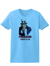 Uncle Sam Freedom Costs a Buck O Five Womens T-Shirt-Womens T-Shirt-TooLoud-Aquatic-Blue-X-Small-Davson Sales