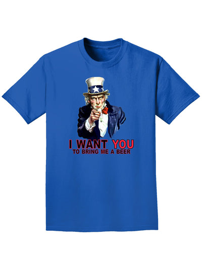 Uncle Sam I Want You to Bring me a Beer Adult Dark T-Shirt-Mens T-Shirt-TooLoud-Royal-Blue-Small-Davson Sales