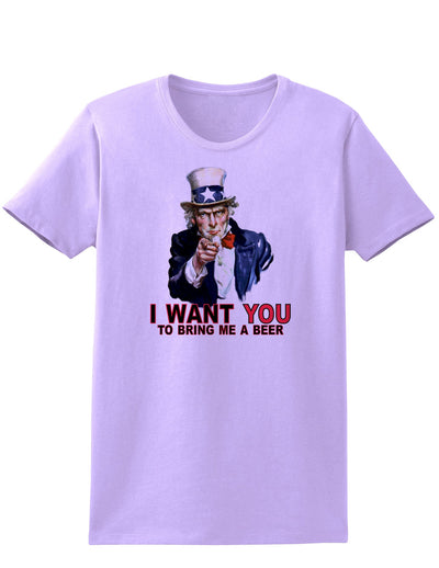 Uncle Sam I Want You to Bring me a Beer Womens T-Shirt-Womens T-Shirt-TooLoud-Lavender-X-Small-Davson Sales