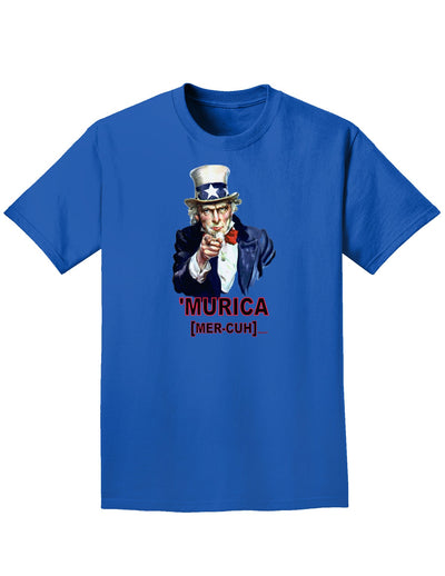 Uncle Sam Merica Adult Dark T-Shirt-Mens T-Shirt-TooLoud-Royal-Blue-Small-Davson Sales