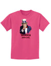 Uncle Sam Merica Childrens Dark T-Shirt-Childrens T-Shirt-TooLoud-Sangria-X-Small-Davson Sales