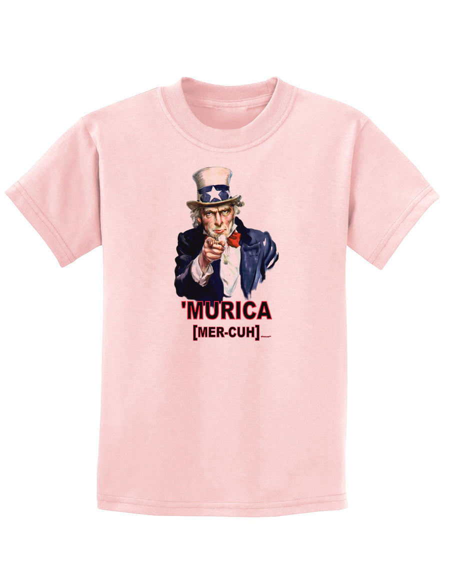 Uncle Sam Merica Childrens T-Shirt-Childrens T-Shirt-TooLoud-White-X-Small-Davson Sales