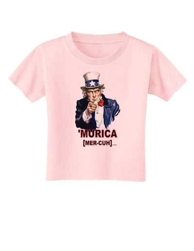 Uncle Sam Merica Toddler T-Shirt-Toddler T-Shirt-TooLoud-Light-Pink-2T-Davson Sales