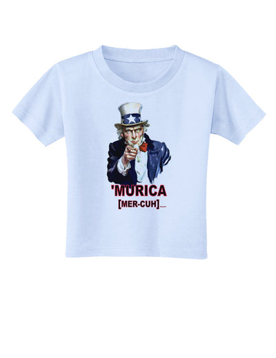 Uncle Sam Merica Toddler T-Shirt-Toddler T-Shirt-TooLoud-Light-Blue-2T-Davson Sales