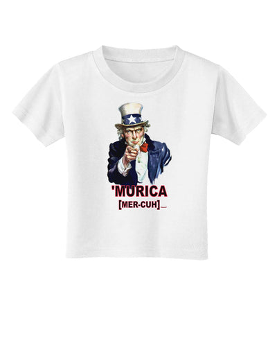 Uncle Sam Merica Toddler T-Shirt-Toddler T-Shirt-TooLoud-White-2T-Davson Sales