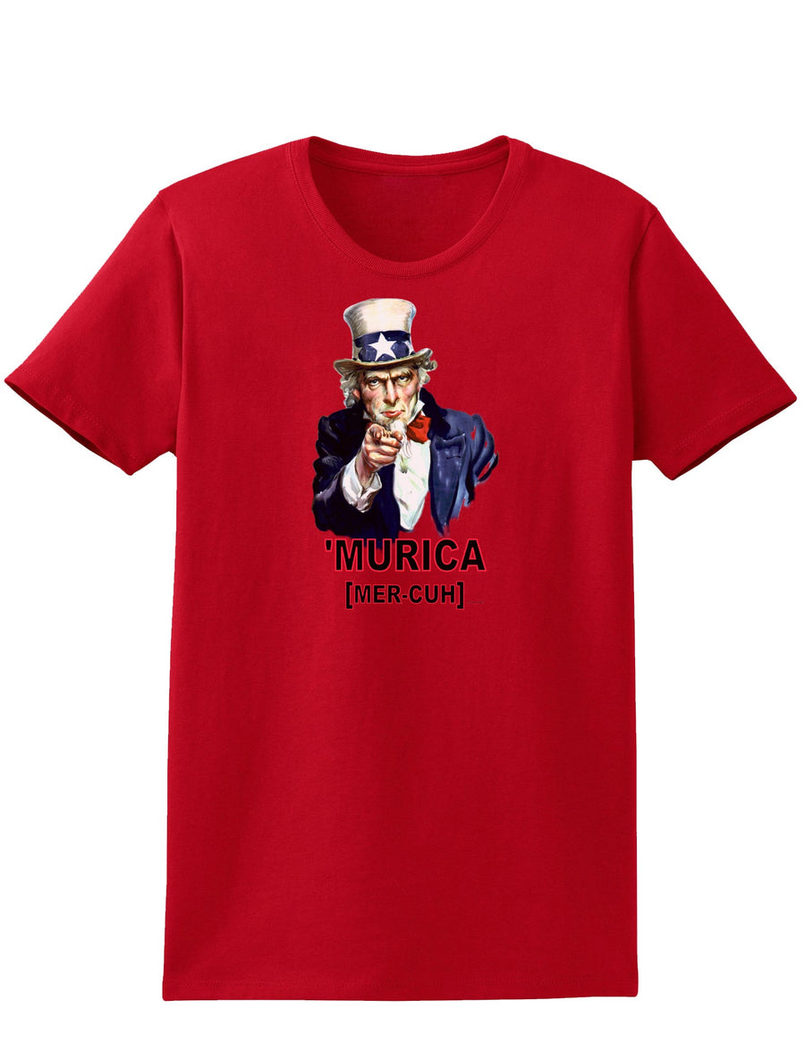 Uncle Sam Merica Womens Dark T-Shirt-TooLoud-Black-X-Small-Davson Sales