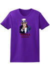 Uncle Sam Merica Womens Dark T-Shirt-TooLoud-Purple-X-Small-Davson Sales