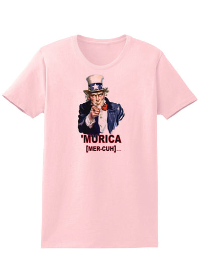 Uncle Sam Merica Womens T-Shirt-Womens T-Shirt-TooLoud-PalePink-X-Small-Davson Sales