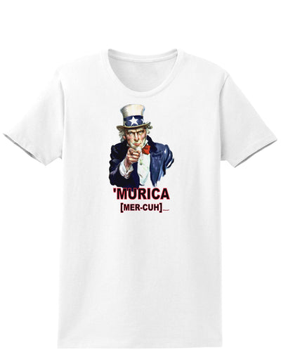 Uncle Sam Merica Womens T-Shirt-Womens T-Shirt-TooLoud-White-X-Small-Davson Sales