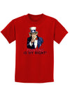 Uncle Sam Pointing is my Right Childrens Dark T-Shirt-Childrens T-Shirt-TooLoud-Red-X-Small-Davson Sales