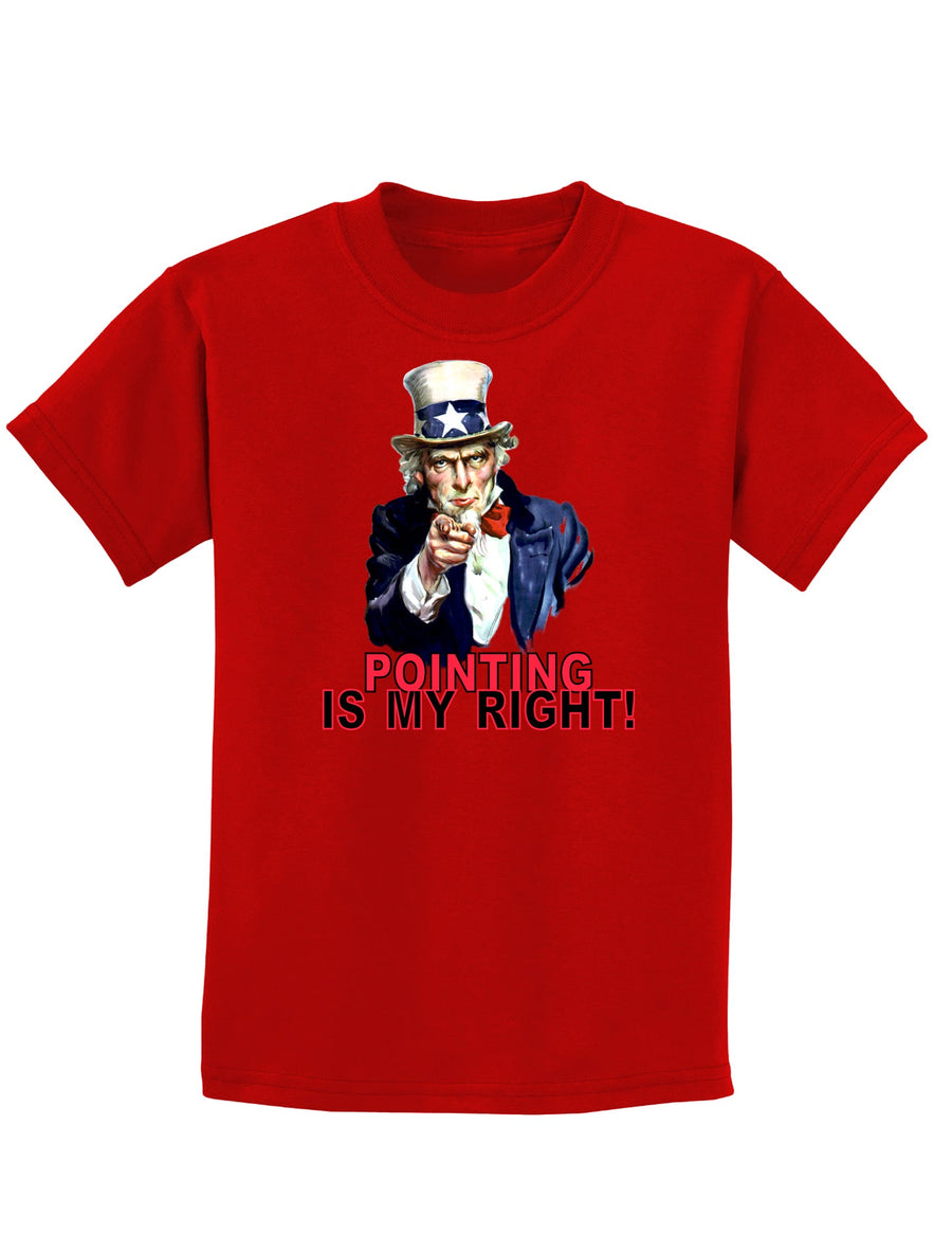 Uncle Sam Pointing is my Right Childrens Dark T-Shirt-Childrens T-Shirt-TooLoud-Black-X-Small-Davson Sales