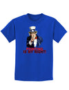 Uncle Sam Pointing is my Right Childrens Dark T-Shirt-Childrens T-Shirt-TooLoud-Royal-Blue-X-Small-Davson Sales