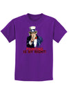 Uncle Sam Pointing is my Right Childrens Dark T-Shirt-Childrens T-Shirt-TooLoud-Purple-X-Small-Davson Sales