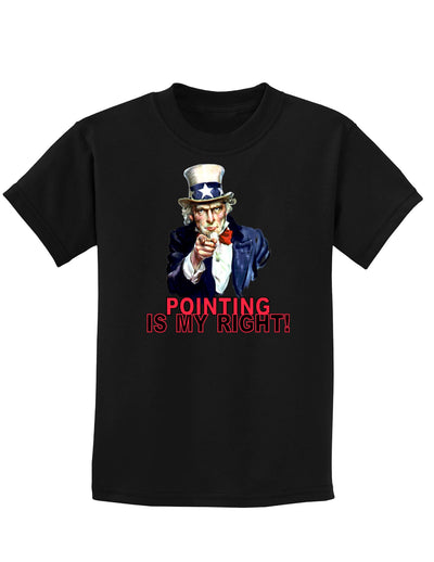 Uncle Sam Pointing is my Right Childrens Dark T-Shirt-Childrens T-Shirt-TooLoud-Black-X-Small-Davson Sales