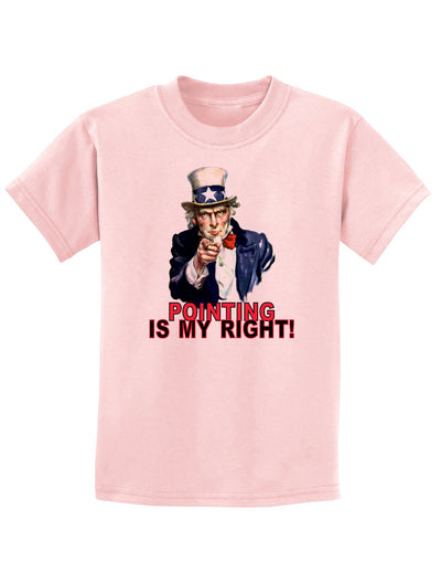 Uncle Sam Pointing is my Right Childrens T-Shirt-Childrens T-Shirt-TooLoud-PalePink-X-Small-Davson Sales