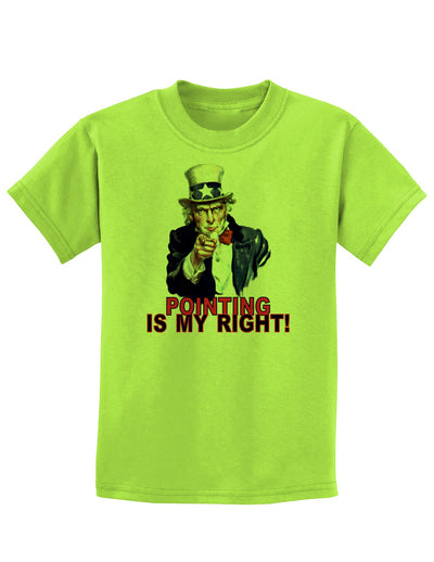 Uncle Sam Pointing is my Right Childrens T-Shirt-Childrens T-Shirt-TooLoud-Lime-Green-X-Small-Davson Sales