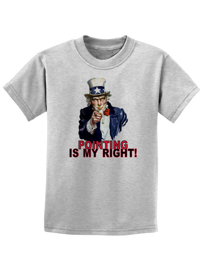 Uncle Sam Pointing is my Right Childrens T-Shirt-Childrens T-Shirt-TooLoud-AshGray-X-Small-Davson Sales